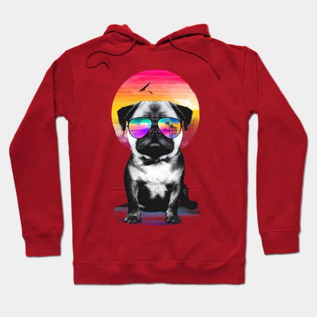 Summer Pug Hoodie by clingcling